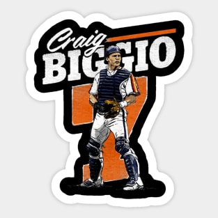 craig biggio retro Sticker